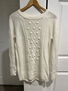 H&M Womens Pullover Cable Knit CrewNeck Sweater Long Sleeve Size Women’s S - Picture 1 of 8