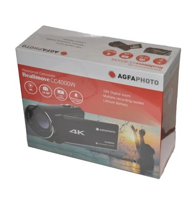 Agfa Realimove 4K Video Camcorder CC4000W Waterproof 24MP New Sealed - Image 1 of 4