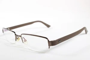 Emporio Armani Eyeglasses EA 0735 Unisex Grey Semi-Rimless Metal Glasses Frames - Picture 1 of 4