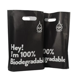 Carrier Carry Bags For Shopping w/ Gusset & Handle Biodegradable Reuseable Black - Picture 1 of 24