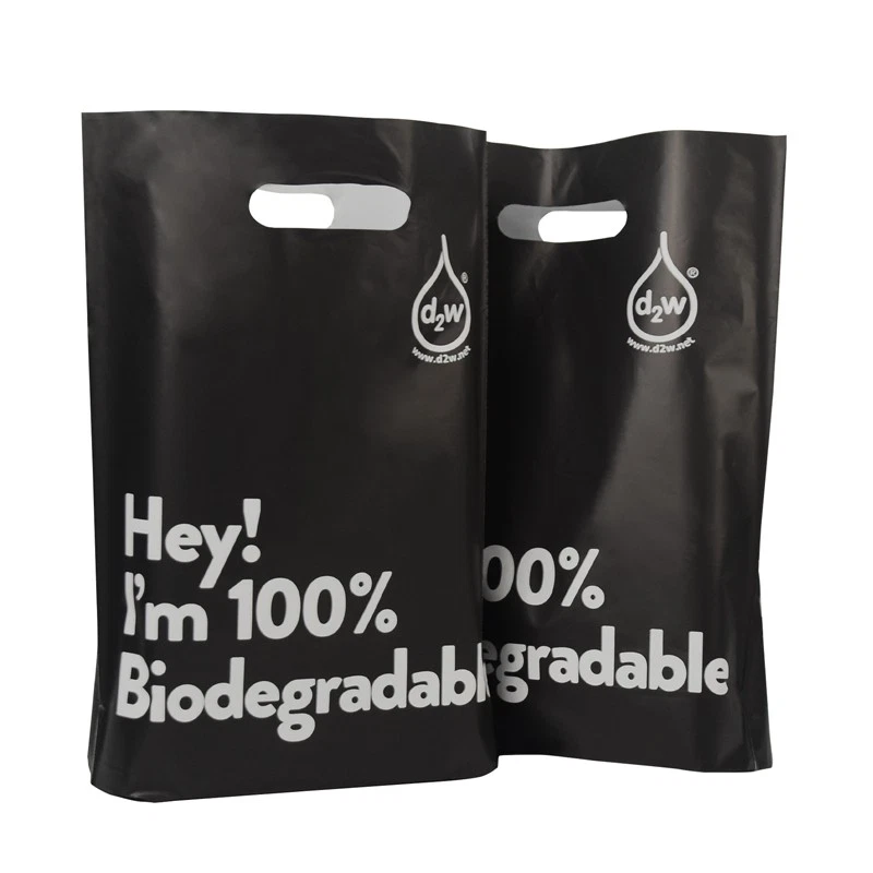 REPACKBIZ Carrier Carry Bags For Shopping w/ Gusset & Handle Biodegradable Reuseable Black