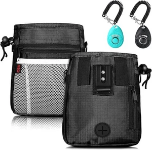 Dog Treat Pouch - 3 Ways to Wear Pouches for 2.36*7.20*5.62 IN, Black - Picture 1 of 8
