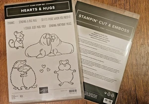 Stampin Up HERZEN & UMARMUNGEN & Koordinations-DIES Walross Maus Liebe Geburtstag Rentner - Bild 1 von 3