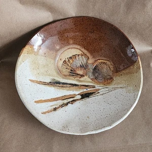 Judy Rossman Signed Seashell's Bowl Trinket Dish Brown's Studio Art Pottery - Bild 1 von 16