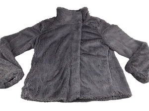 Chaqueta Abrigo Para Mujer Patagonia Pelaje Gris Imitación Piel Manga Campana Forrada Mediana - Imagen 1 de 13