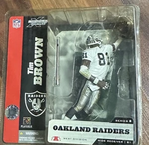 2004 McFarlane NFL Series 8 Tim Brown Oakland Raiders White Figur Variante - Bild 1 von 2