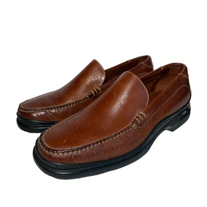 Cole Haan Slip On Moccasin Casual Dress Loafers Brown Lthr Mens 8 W 7184 Nik Air - Picture 1 of 16