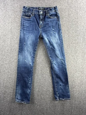 Jeans azul desgastado Cult Of Individuality feminino tamanho 26 perna reta fina - Imagem 1 de 4