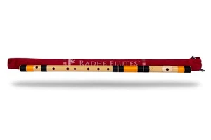 Radhe Flutes G Natural PVC Bansuri Base Octave RIGHT Handed With VELVET COVER - Picture 1 of 6