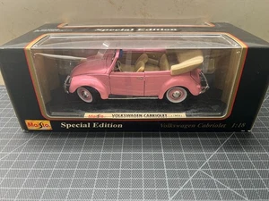 Vintage 1951 VOLKSWAGEN BEETLE CABRIOLET Maisto 1:18 UNUSED nos Die-Cast MIB nib - Picture 1 of 10
