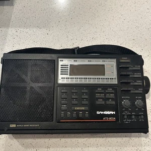 Sangean ATS-803A AM/FM/SW World Band Receiver Radio For Parts Or Repair - Zdjęcie 1 z 4