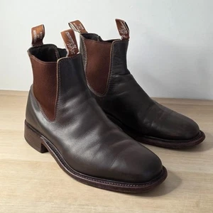 RM Williams Craftsman Boots Mens RMW 8G US 9 Brown Chestnut Leather Sole Austr - Picture 1 of 16