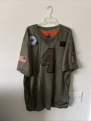 Camiseta deportiva para hombre Nike Dak Precott #4 Dallas Cowboys 2019 Salute To Service talla 3XL Foto 1 de 4