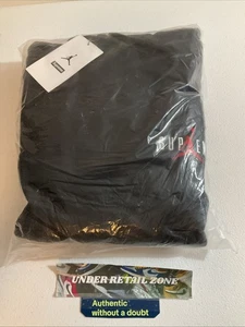 NUEVO CON ETIQUETAS Supreme x Jordan Sudadera con Capucha Pullover Negro FW24 HF0836-010 Hombres Talla M - Imagen 1 de 5