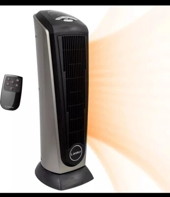 Lasko Digital Ceramic Oscillating Remote (751320) Tower Heater 1500w Black - Image 1 of 4