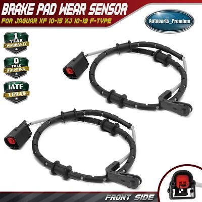 2Pcs Front Left & Right Brake Pad Wear Sensor for Jaguar XF 10-15 XJ F-Type XKR - Image 1 of 4
