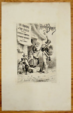Henri Beraldi Bellange Engraving 1829 Little Boy Smoking Tobacco Pipe Humorous!!
