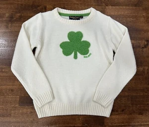 Traditional Craft Heritage Sweater Chenille Shamrock Ireland Youth 5/6 Girls Boy - Picture 1 of 9