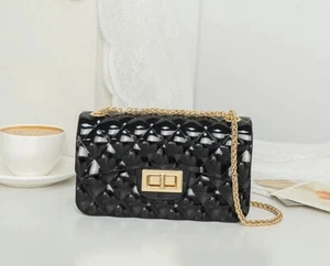 Jello Crossbody Handbag Shoulder Bag Silicone Chain - Picture 1 of 3