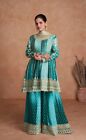 Indian Pakistani Salwar Kameez plazzo Suit Designer Unstitched Dress Women's