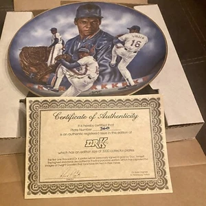 On Base Originals Inc. "Dwight Gooden" Autographed Edition Plate COA with Box - Imagen 1 de 10