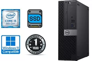 DELL i5-8500 16GB DDR4 500gb SSD WiFi 4K HDMI 5060 SFF Windows 11 pro desktop PC - Picture 1 of 4