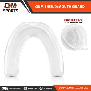 DXM SPORTS Gum Shield Mouth Guard Teeth Grinding MMA Boxing Mouthpiece w/Case - Picture 1 of 8