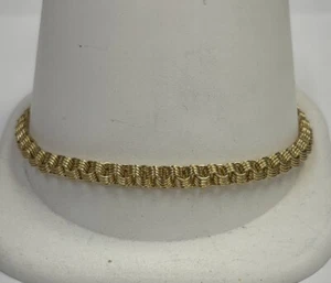 14kt Yellow Gold Women’s Fashion Link Bracelet 8” - Picture 1 of 13