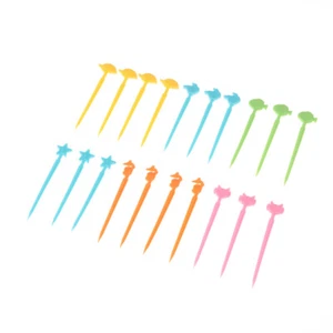 20Pcs/Set Cute Animal Food Toothpicks Cartoon Toothpicks Bento Fruit Forks JIL - Picture 1 of 10