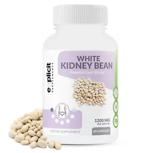 All Natural White Kidney Bean Extract, 1200mg - Carb Blocker, Gewichtsverlust Pillen - Bild 1 von 8