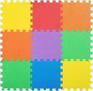 9 Pack Interlocking Eva Foam Kids Baby Activity Exercise Play Mats Tiles Floor - Picture 1 of 6