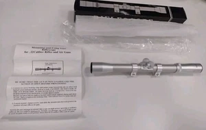 MARLIN 4X20 SILVER .22LR .17 HMR RIMFIRE RIFLE STAINLESS SCOPE FITS RUGER 10/22 - Picture 1 of 11