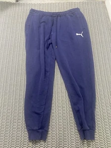 Puma drawstring Mens active Sweatpants joggers Size XL Navy Blue - Picture 1 of 7