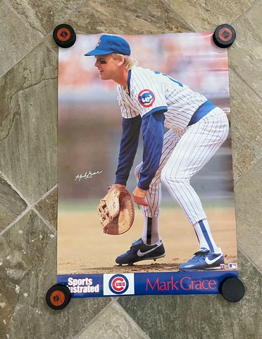 Vintage Chicago Cubs Mark Grace Sports Illustrated Baseball Poster Cover