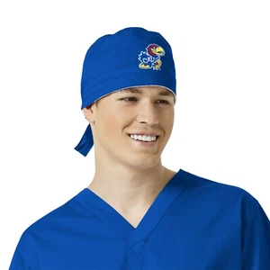 Kansas Jayhawks Officially Licensed Royal Scrub Hat - Picture 1 of 2
