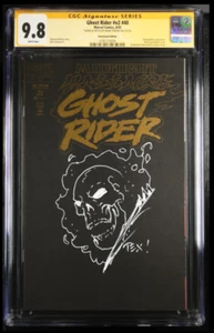 GHOST RIDER v2 #40 - RON GARNEY ART FIRMATO & SCHIZZO DI MARK TEXEIRA CGC 9.8 - Foto 1 di 2