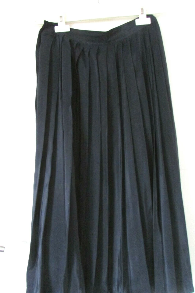  AUTHENTIQUE JUPE PLISSÉE MARINE DES ANNÉES 60/70. TAILLE 40 - VINTAGE. - Photo 1/3