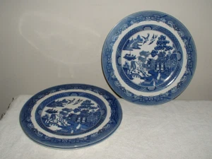 Menge 3 Johnson Brothers Willow Blau England 1883 11" Essteller - Bild 1 von 2