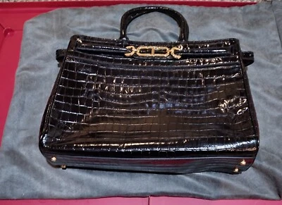 Tom Ford Estampado Cuero Cocodrilo Grande Mango Superior Foto 1 de 4