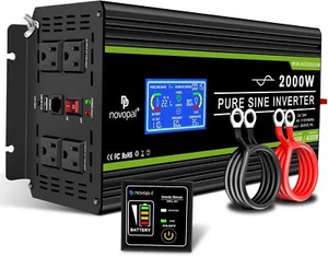 Novopal 2000 Watts Pure Sine Wave Inverter 24V DC to 120V AC Converter for - Picture 1 of 6