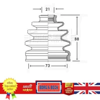 Bota articulada CV para Hyundai ACCENT Mitsubishi COLT GALANT LANCER Foto 1 de 3