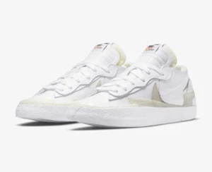 Size 13 - Nike Blazer Low x Sacai Shiny White 2022 - Picture 1 of 3