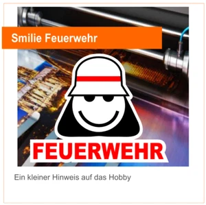 Feuerwehr Smilie Aufkleber (VE 4 Stück) reflektierend oder normale Aufkleber - Bild 1 von 2