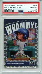 *GREAT PSA 10 WHAMMY! 2021 Panini Donruss Whammy! WANDER FRANCO #W9 #LOW POP! - Picture 1 of 6