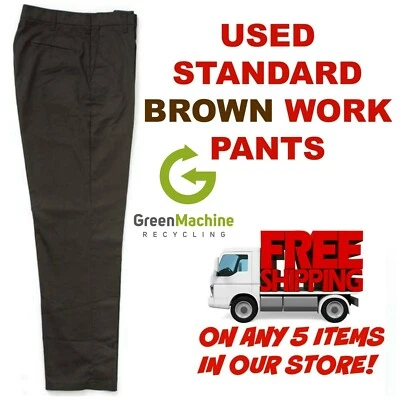 Used Uniform Work Pants Cintas Redkap Unifirst G&K Dickies and others BROWN - Image 1 of 4