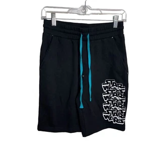Disney Parks Star Wars Shorts Adult XS Black 8" Inseam White Logo - Picture 1 of 10