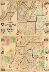 1853 Map of Washington County New York - Picture 1 of 4