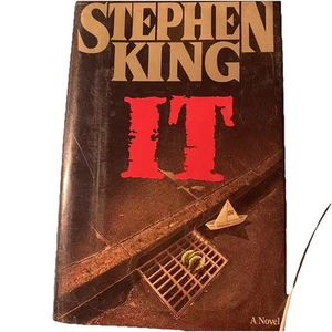 It by Stephen King (1986, Hardcover) Horror Book 5th Printing See Pics Pennywise - Picture 1 of 5