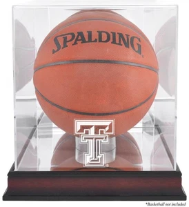 Texas Tech Red Raiders Antique Finish Basketball Display Case w/Mirror Back - Picture 1 of 1