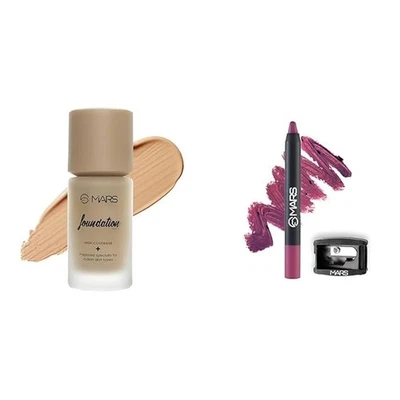 MARS High Coverage Liquid Foundation | Blemish Free & Blendable Foundation for M - Image 1 of 4